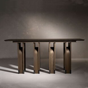 中古实木玄关桌复古民宿客厅沙发背后边桌侘寂风走廊靠墙展示条案