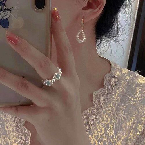 Personalized Zircon Natural Freswater Pearl Ear Buckle New A