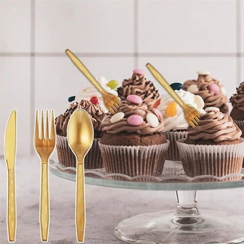 30pcs/Set Plastic Cutlery Spoons Forks Knife Flatware Reusab