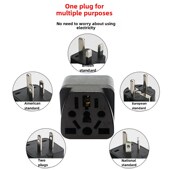 2023新 3针中国电源插头适配器旅行转换器1