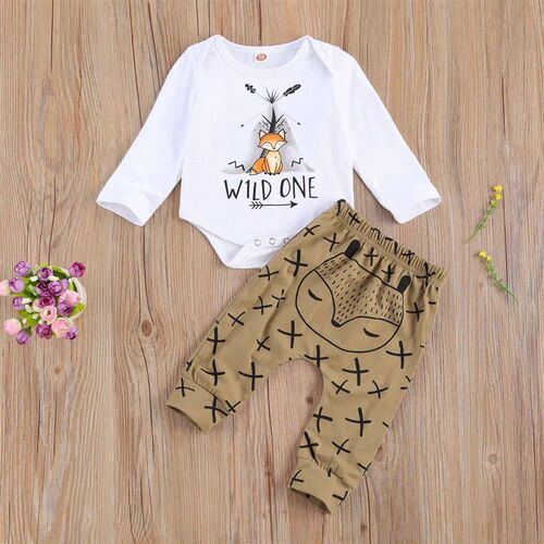 Citgeett Autumn Infant Baby Boys Girls Two-piece Clothes Set