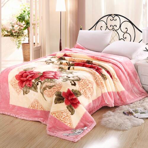Raschel double layer thick winter blanket Cobertor quilt 毯