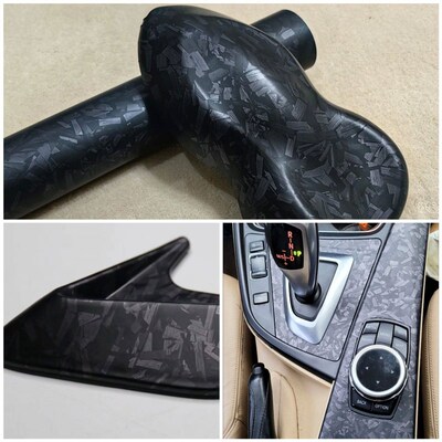 High Quality Silver Black Red PET Forged Carbon Fiber Vinyl