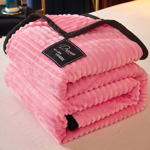 Brand factory throw blanket for sofa Solid Yellow Color Soft