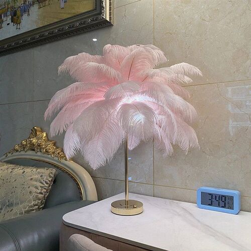2022 New Touch Control Table Feather Lamp For Wedding Bedroo
