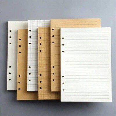 80Sheets Kraft Paper Loose Leaf Paper A5/A6/A7 Horizontal