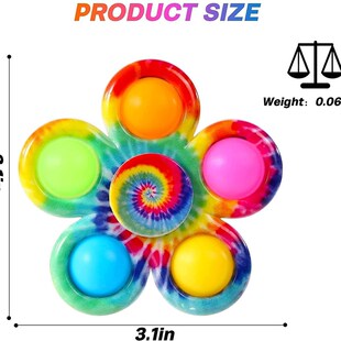 Toys Set玩具指尖陀螺旋转 4pcs Spinner Pop Dye Fidget Tie