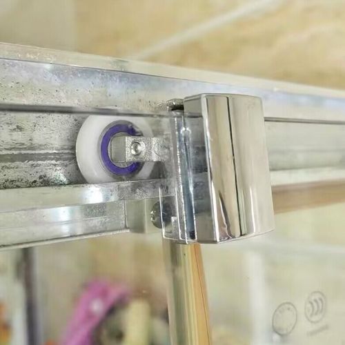 玻璃门滑轮圆弧浴室淋浴房吊轨摇摆挂滚轮老式推拉移门弹跳轮配件