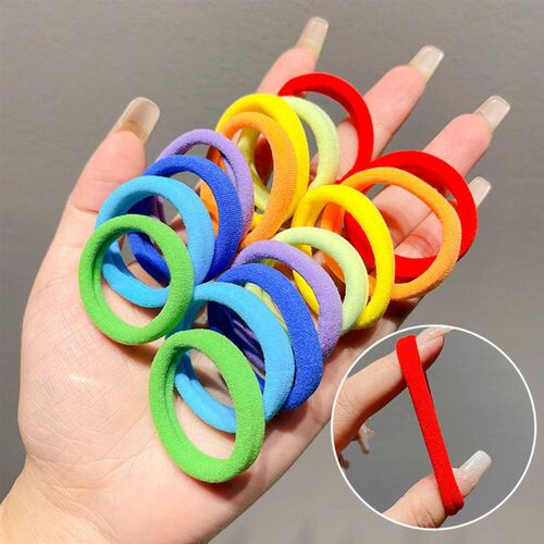 32pcs Girls Hair Ties Elastic Rubber Band Candy Color Head R