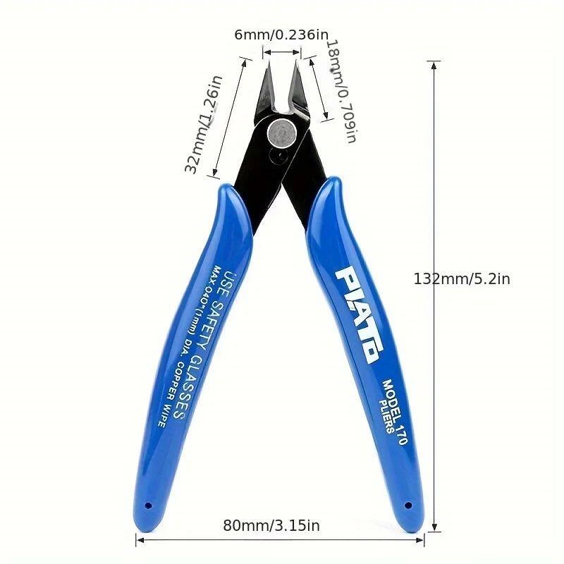 1pc High Manganese Steel Diagonal Pliers, Electrical Wire Ca - 实物图