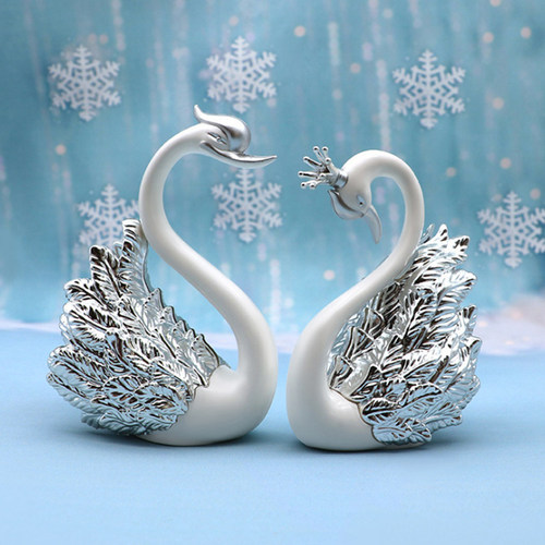 2pcs Swan Model Cute Figurine Collectibles Cute Car Interior