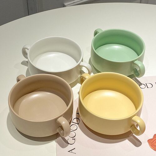 Western style ceramic soup cup breakfast cereal bowl
