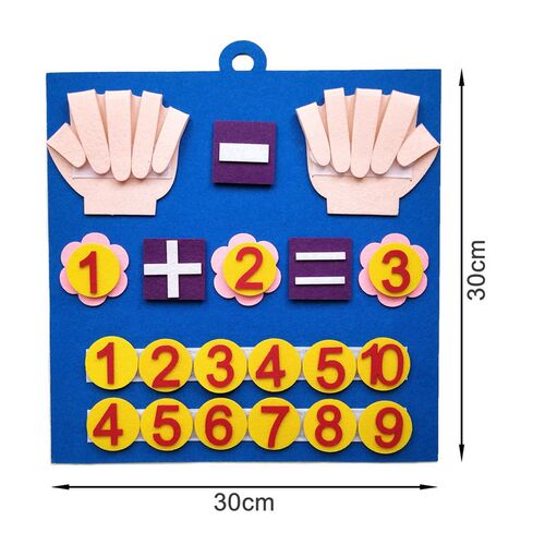 Felt Montessori Math Toy Children Finger Numbers Toys Kids E