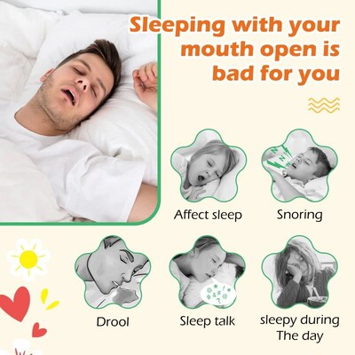 30Pcs Closed Mouth Sticker Anti Snoring Night Mouth Breathin