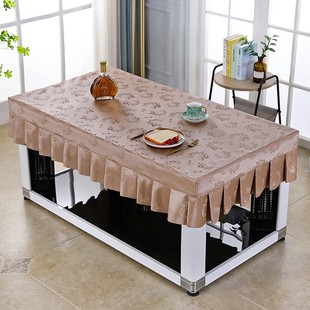 PU皮烤火桌布皮罩取暖炉电烤炉罩加厚皮防水防油防烫取暖桌罩