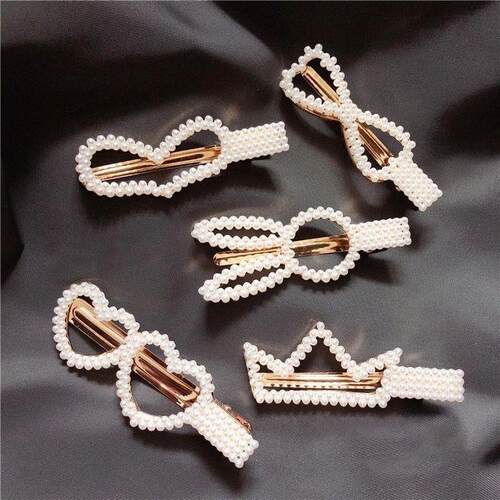Simulated Pearl Hair Clips For Women Korean Women Hairpins G