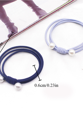 2022 Fashion Pearl Elastic Hair Bands multilayer hair ring t