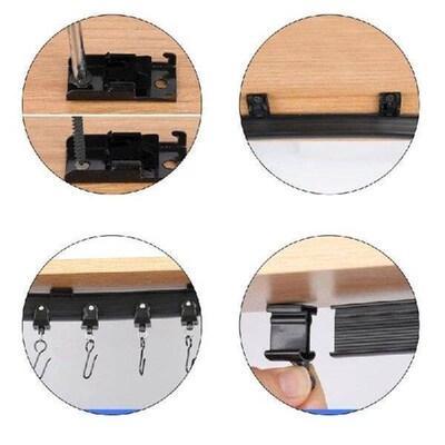 Smooth Glides Ceiling Curtain Rails Kits 9.8ft Flexible