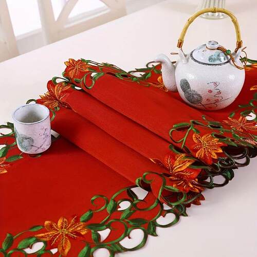 28x43CM/38x176CM Embroidered Christmas Printed Tablecloths P