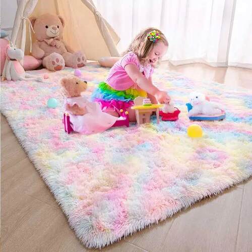 Kids Carpet Girl Rainbow Colors Carpets For Living Room Larg