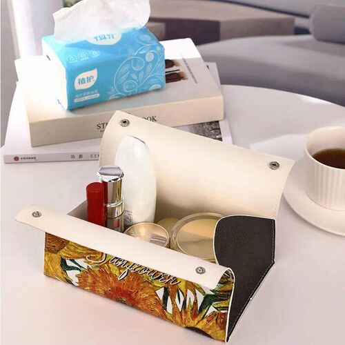 Ins Oil Painting Paper Box Leather Tissue ver Car Creative D