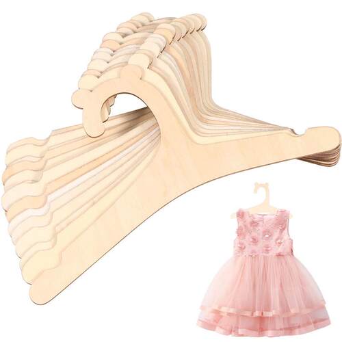 20Pcs Wooden Kids Hangers 9 inch Smooth Toddler Wooden Hange