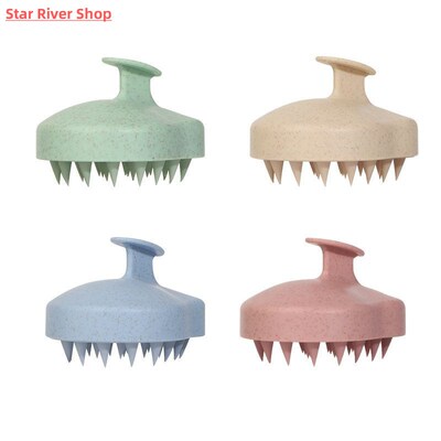 Silicone Shampoo Brush Head Scalp Massage Comb Hair Washing