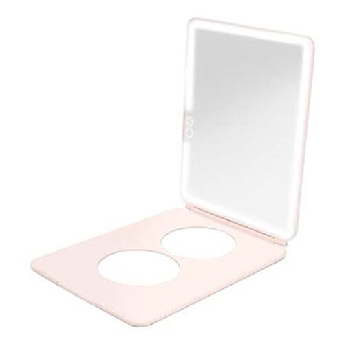 Vanity Planet Handheld Makeup Mirror with Lights, Pose 2.