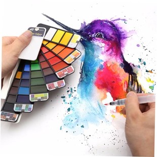 Portable18/25/33/42colors Solid Watercolor Paint Set Pigment