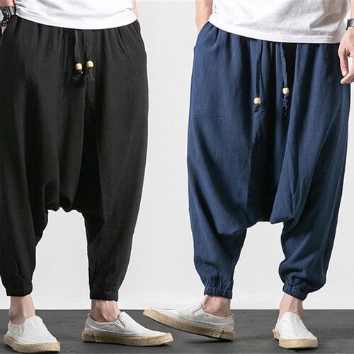 M-6XL 7XL Plus size mens cotton linen pants fashion 2023 Au