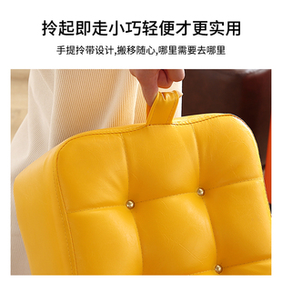 客厅小创意方皮时尚沙发凳茶几凳实木家用小板凳矮凳皮墩