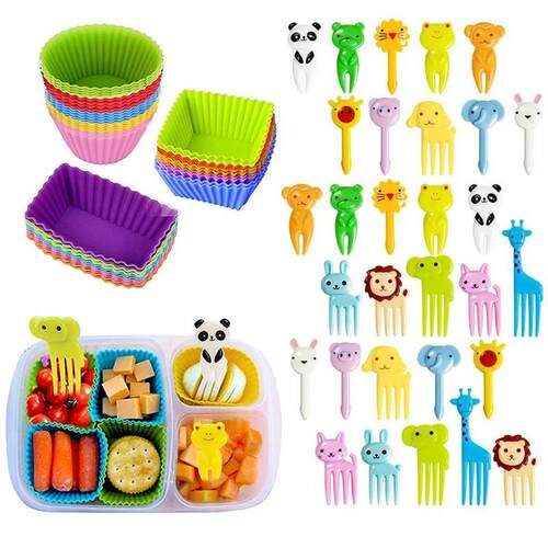 Cute Mini Food Picks Children Animal Cartoon Snack Cake Dess