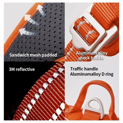 TRUE LOVE Pet Harness No Pull Nylon Reflective Dog Harness A