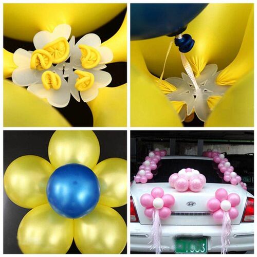 10pcs DIY Latex Flower Balloons Globos Plastic Clip Birthda