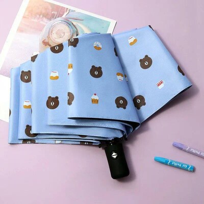 Childrens umbrella  parasol umbrella Bear Folding cartoon s