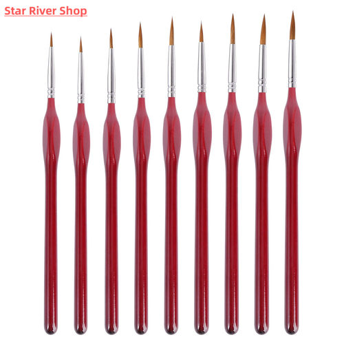 Professional Wolf Fine Tip Nylon Hair Detail Paint Brush Fin