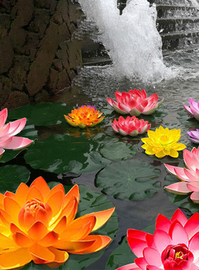 10/17/28/40/60cm Lotus Artificial Flower Floating Fake Lotus
