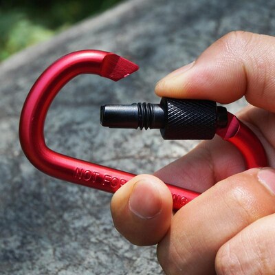 5PCS Aluminium Alloy Carabiner Clip Tourist Hooks Fishing Ca