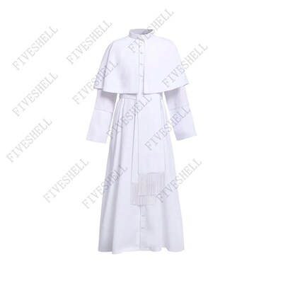 Medieval Clergyman Vestments Roman Priest Robe Cassock Costu