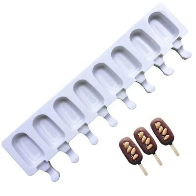 4/8 Hole Silicone Ice Cream Forms Popsicle Molds DIY Homemad