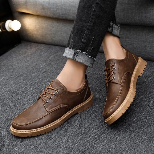 Men Leather Shoes Business Dress Shoes All-Match Casual Shoe