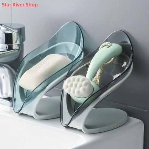 Bathroom Soap Holder Leaf Shape Soap Box Kitchen Dish Storag