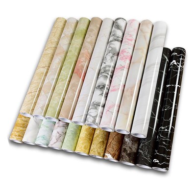 Kitchen Wall Stickers Vinyl Marble Self Adhesive Wallpaper D