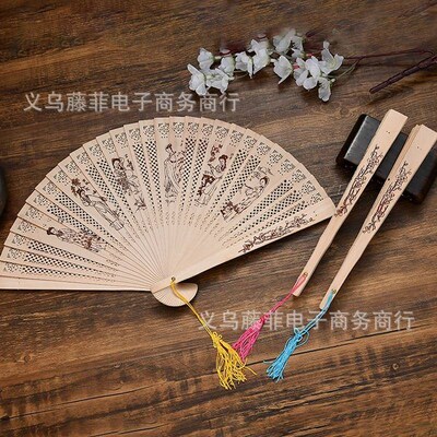 Chinese souvenir China traditional wood fan tourist gift