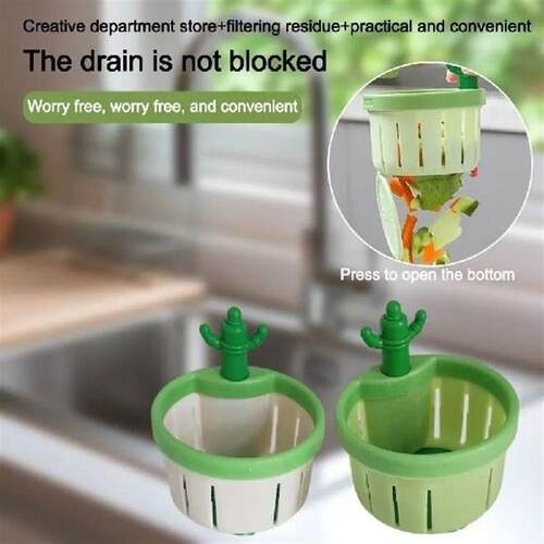 1/2pcs Leakage-proof Cactus Kitchen Sink Drain Strainer