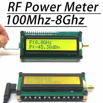 1Mhz-8Ghz AD8319 RF Power Meter ARW227 24Bit ADC High