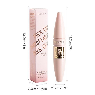 5-color Mascara Thick Long Curly Waterproof Non-blooming Thr