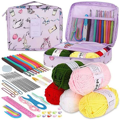Novice Crochet Kits Portable Hand DIY Knitting Tools Crochet