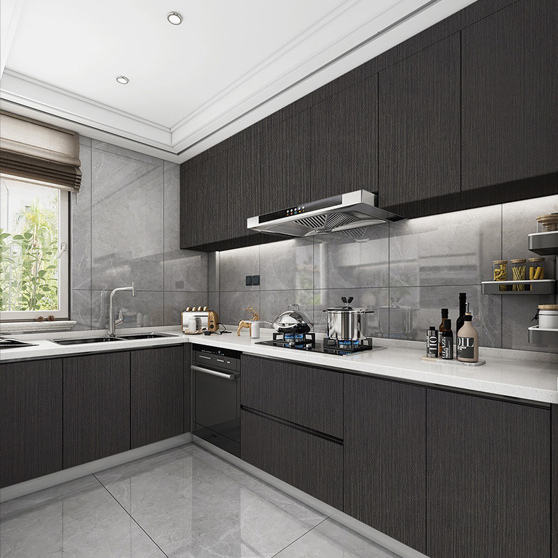 黑色橱柜贴自粘加厚防水木门卧室旧家具翻新桌面木纹装饰背景贴纸,家居饰品,软装墙贴,淘宝优惠券,粉丝福利购,淘宝优惠卷