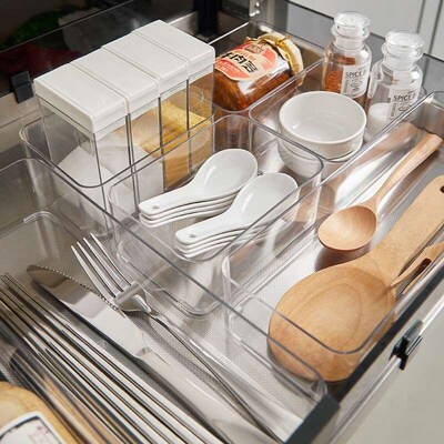 Drawer Storage Box Partition Kitchen Tableware Storage Bowl